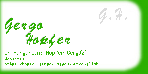 gergo hopfer business card